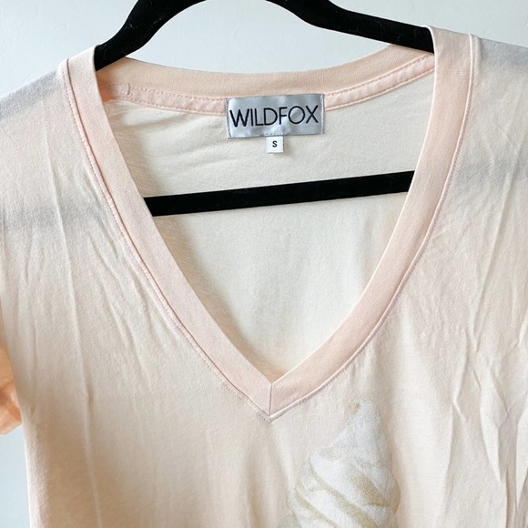 WILDFOX Women's Dionne Clean White "I (ice cream cone) You" Sweet Love Tee sz S - Picture 11 of 11